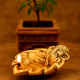 Brass Ganpati On Leaf Ritual Oil Lamp