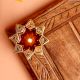 Brass Starry Flower Oil Lamp Diwali Decoration Gift