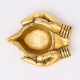 Brass Lady Hand Holding Oil Lamp Diya