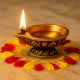 Brass Single Wick Traditional Brass Oil Diya For Mandir