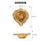 Brass Heart Shaped Oil Lamp Diya For Diwali Festival