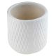Small U Shaped White Ceramic Planter