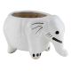 Ceramic White Round Elephant Planter Pot