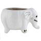 Ceramic White Round Elephant Planter Pot