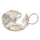 Nickel Plated Cup Holder With Floral Decoration