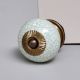 White Turquoise Ceramic Crackle Dresser Knob