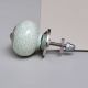 White Turquoise Ceramic Crackle Dresser Knob