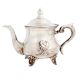 Brass Nickel Plated Kettle Tea Pot With Decorative Legs