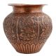 Copper Pot Engraved Goddess From Bihar