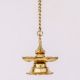 2 Pieces Brass Peacock 7 Wick Hanging Chain Diya