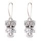 Fashionable Owl Halloween 92.5 Sterling Silver Earrings