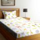 SWHF Chic Home Kids 180 TC Cotton Single Bedsheet with One Pillow Covers (Zoo)