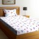 SWHF Chic Home Kids 180 TC Cotton Single Bedsheet with One Pillow Covers (Monsters Hunt)