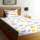 SWHF Chic Home Kids 180 TC Cotton Single Bedsheet with One Pillow Covers (Transport)