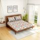 Spaces 104 TC Cotton Double Bed Sheet with 2 Pillow Covers In Multi-Colour
