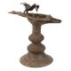 Brass Oil Lamp Diya Stand With Twin Peacock Figurines