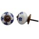 Blue Floral Knob