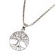 Round Tree Of Life 92.5 Sterling Silver Pendant Necklace