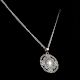 92.5 Sterling Silver Pearl in Round Engraved Pendant
