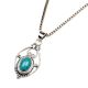 Oval Turquoise Stone Wired 92.5 Sterling Silver jewelry