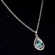 92.5 Sterling silver Pendant with Blue Turquoise Stone