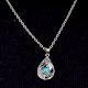92.5 Sterling silver Pendant with Blue Turquoise Stone