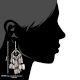 Different Shapes White Beads Long Sterling Silver Tassel Earrings