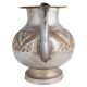 Brass Pot With Spout Engraved Leafy design Nickel Plating