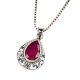 Pink Stone Designer 92.5 Sterling Silver Pendant Jewelry