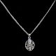 Starry Flower 92.5 Sterling Silver Pendant Jewelry With White Stone