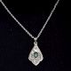 Semi Precious 92.5 Sterling Silver Pendant Necklace