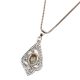 Semi Precious 92.5 Sterling Silver Pendant Necklace