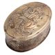 Oval Ganesh Engraved Floral Design Box