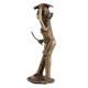 Brass Tribal lady with Grass Cutter In Hand Statue