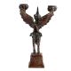 Brass Garuda Statue With Two Candle Holders