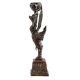 Brass Garuda Statue With Two Candle Holders