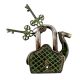 Brass Camel Padlock Lock With Keys In Pair Patina Finish