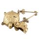 Golden Brass Tortoise Padlock With Keys In Pair 