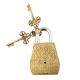 Decorative Owl Padlock With Lock And Skeleton Keys