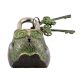 Decorative Owl Padlock With Lock And Skeleton Keys With Patina