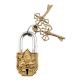 Brass Door Padlock Goddess Saraswati Sculpture