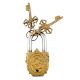Brass Door Padlock Buddha Head Sculpture