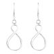92.5 Sterling Silver Twisted Pattern Dangle Earnings