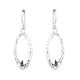 Original 92.5 Sterling Silver Hoop Oval Dangle Earrings Rope Design