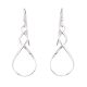 92.5 Sterling Silver Earrings With Interlocking circles
