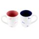 Navy Blue & Pink Running Deer Decorative Handcraft Ceramic Coffee Mug