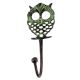 Antique Green Owl Wall Brass Decorative Hook