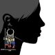 92.5 Sterling Silver Bohemian Style ColorfulÂ Tone Chandelier Earrings