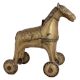 Brass Horse Temple Toy On Wheels