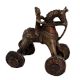 Brass Horse and Rider on Wheels East Indian Temple Toy
